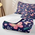 thumbnail image 4 of Manfei Bohemian Butterfly Floral Quilt Full,Countryside Leaves Full Bedspread Sets,3-Piece,1 Coverlet and 2 Pillowcases, 4 of 7