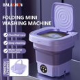 thumbnail image 2 of Machine à Laver Portable Pliable 8L avec Essoreuse pour Chaussettes sous-Vêtements Culottes Mini Machine à Laver Domestique, 2 of 5
