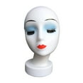 thumbnail image 3 of figatia Female Mannequin Head Display Model Holder Manikin Display Stand for E, 3 of 9