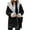 Black, variant on Lovskoo 2024 Women's Faux Suede Fleece Jacket Winter Warm Composite Plush Button Lapel Collar Jacket Outwear Coat Brown