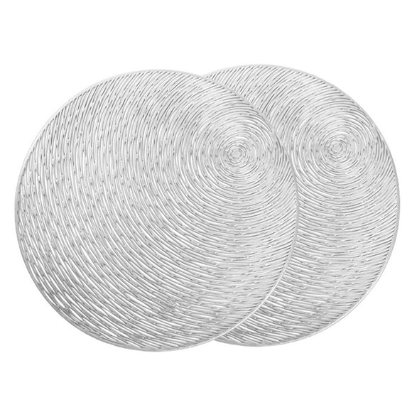 CAROOTU Decorative Table Mat 2 PCS Simple Spiral Design Thick Round Pot Coaster Non Slip Flexible Placemats for Kitchen