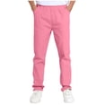 thumbnail image 2 of Sevevn Boys' High Elastic Waist Straight Leg Uniform Pants Lightweight Breathable For School Daily Travel Wear, 2 of 9