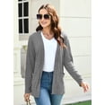 thumbnail image 3 of Mengpipi Womens Open Front Cardigans Casual Long Sleeve Classic Knit Sweater Outerwear with Pockets S-XXL, 3 of 5