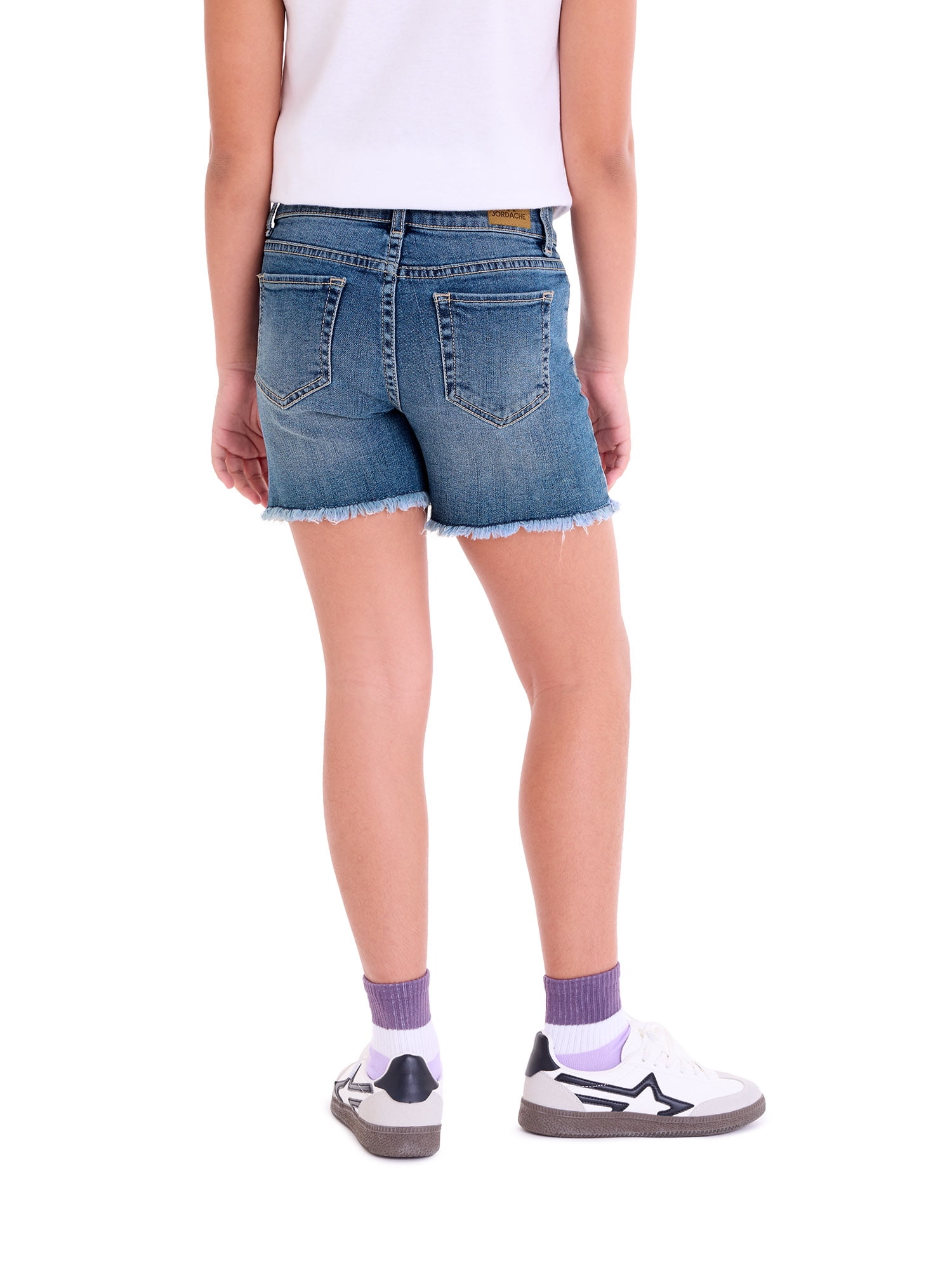 Jordache Girls Exposed Button Midi Short, Sizes 5-18