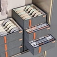 thumbnail image 3 of Oxford Cloth and PP Underwear Storage Box with Compartments for Classified Storage, Space-Saving in Wardrobe Drawers, 3 of 9