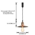 thumbnail image 6 of KAYYELAMP 3-Pack Red Copper Metal Shade and Base Vintage Track Lamp Adjusted Cable J-Type Track Pendant Lighting for Kitchen Dining Room(No Bulb, Track), 6 of 7