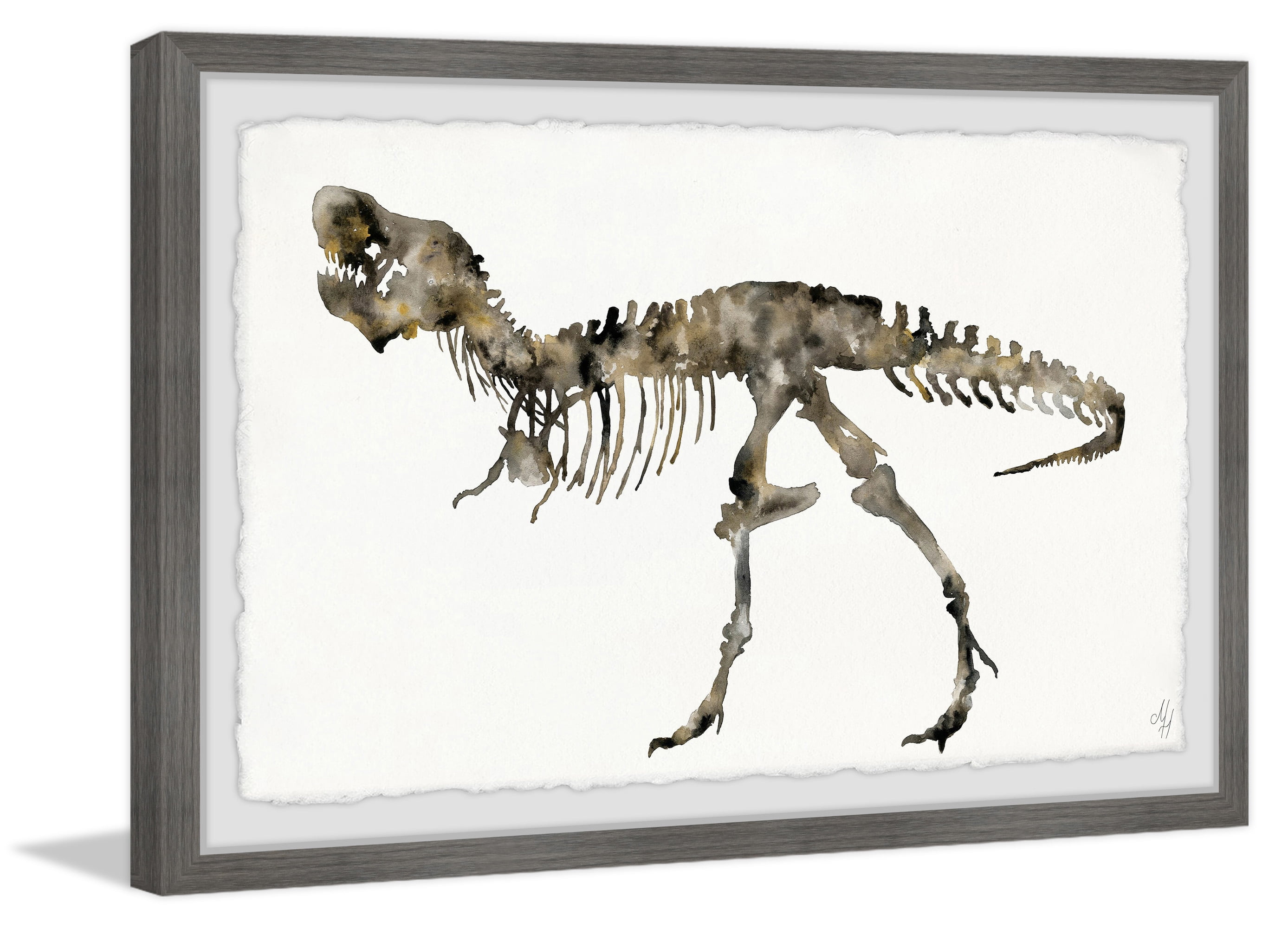 Marmont Hill T-Re x Fossil Framed Wall Art, 12.00" x 1.50"