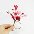 thumbnail image 6 of Meggemo Artificial Flower Heart Napkin Rings Romantic Table Setting Accessories Valentine's Day Wedding Party Decor Festive Dining Accent Sweetheart Celebration Supplies, 6 of 8