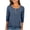 Blue, variant on Long Sleeve Shirts for Women Trendy Button down Eyelet Hollow out Scoop Neck Blouse Dressy Casual Basic Tee Tops