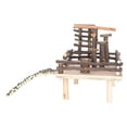 thumbnail image 4 of Small Pet House Feeder, Safe And Healthy Stairs Step Exercise Toy Natural Applewood Material  For Hamster Toy For   Pets, 4 of 8