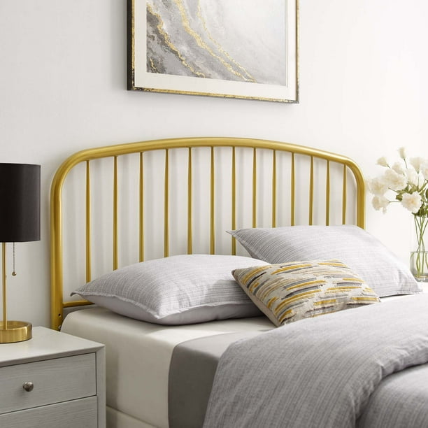 Modway Nova King Metal Headboard, Gold