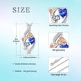 thumbnail image 7 of Taioiat Double Birthstone Necklaces for Women 18K Gold Plated Birthstone Rose Flower Jewelry Anniversary Valentines Day Mother's Day Birthday Gifts for Her Wife Girlfriend Mom, 7 of 7