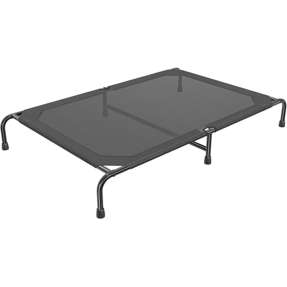 Elevated Dog Bed with Waterproof Cover and Non-Slip Feet 60.25" x 37.25" x 8" Black