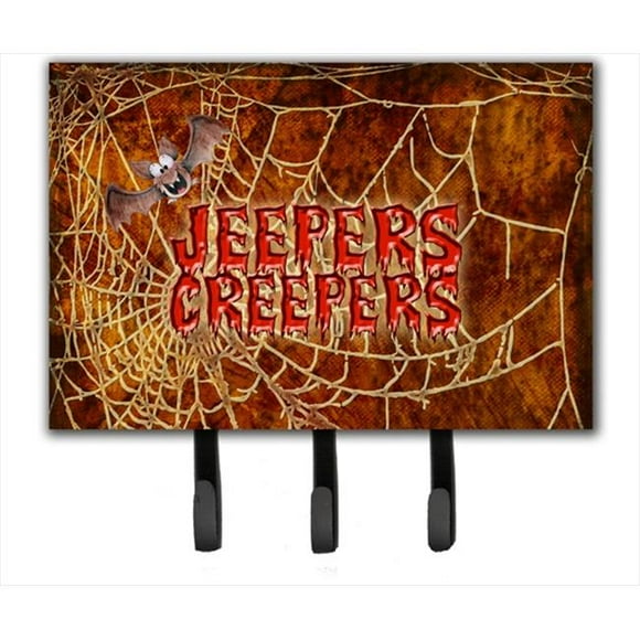 Carolines Treasures SB3018TH68 6 x 9 In. Jeepers Creepers with Bat and Spider web Halloween Leash or Key Holder