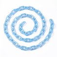 thumbnail image 2 of U8MO 5 Strd AB Color Acrylic Cable Chains Oval Link Connectors Jewelry Making 13x8mm-Light Sky Blue, 2 of 4