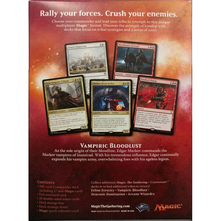 Magic: The Gathering 2017 Commander Deck - Vampiric Bloodlust - Walmart.com Magic: The Gathering 2017 Commander Deck - Vampiric Bloodlust - Walmart.com