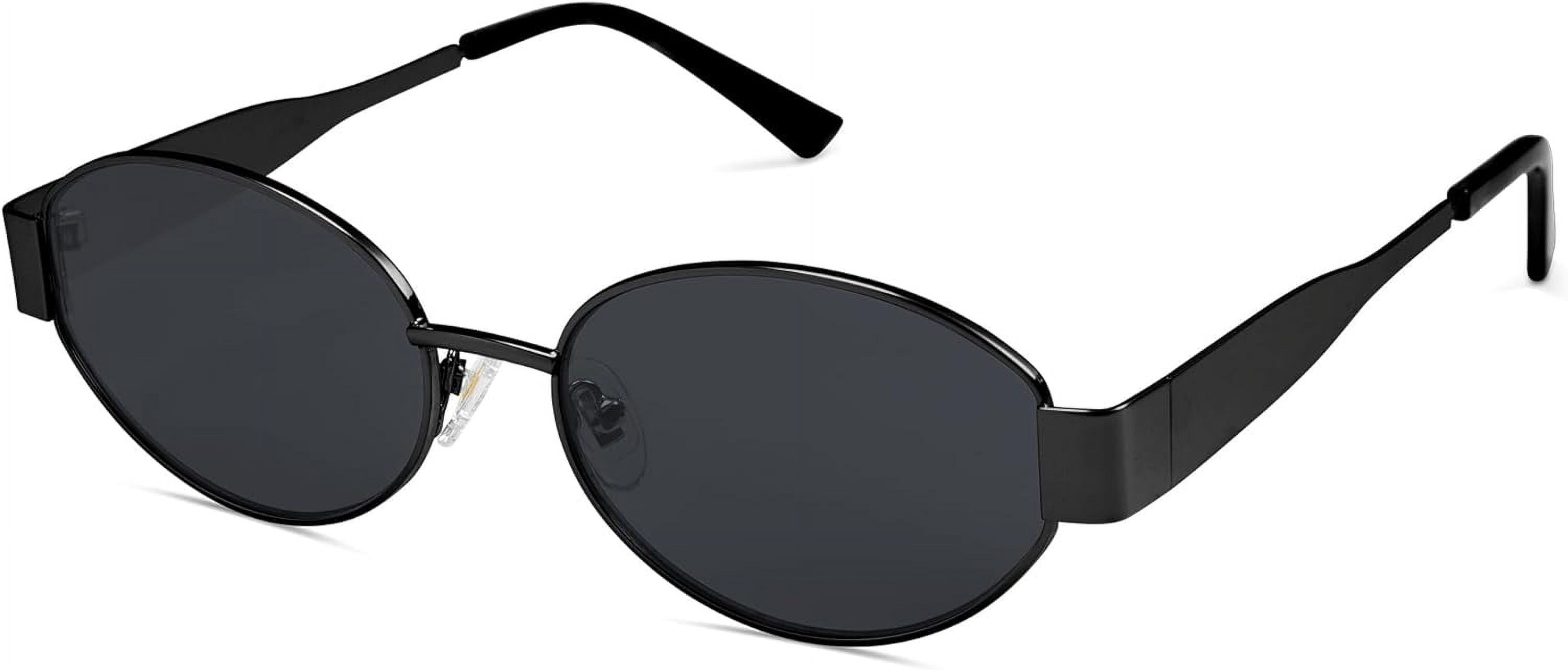 ??SIBERIAN 100% Real Glass Hexagonal BLACK Sunglasses Standard 52mm Men/Women SIBERIAN 100% Real Glass Black Hexagon Metal Sunglasses  main image 2