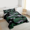 thumbnail image 3 of jejeloiu Rustic Camouflage Full Size Comforter Sets,Green Black Bedding Sets For Boys Kids Reversible 3-Piece, 3 of 8