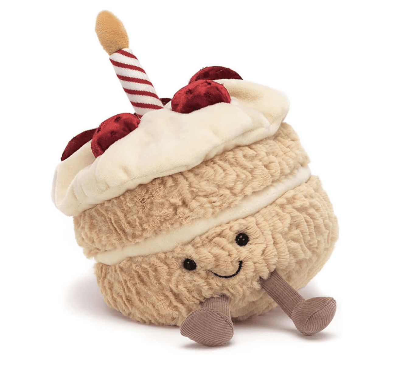 Jellycat Amuseables Birthday Cake Stuffed Toy, six inches