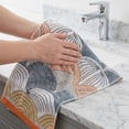 thumbnail image 4 of REGALWOVEN Boho Cotton Hand Towel, Cute Pattern Soft Absorbent Bathroom Towel, Decorative Towel for Home, Spa, Hotel 29" x 13" Blue Orange 1pk, 4 of 7