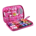 thumbnail image 1 of yuksok All in Sewing Bag Threader Thread Organizer Scissors Measuring Tape Case Rose Red, 1 of 5