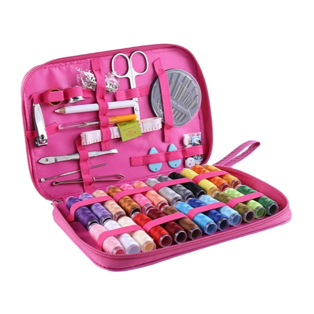 Rongfmy Organiseur de Fils pour Sacs de Couture Ciseaux Ruban à Mesurer Rose Rouge