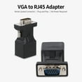 thumbnail image 1 of Vga 2PCS VGA to RJ45 Adapter VGA Male to RJ45 Adapter Ethernet Port Converter CAT5e CAT6  Cable Adapter, 1 of 7