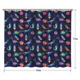 thumbnail image 5 of Colorful Dinosaurs Rockets Pattern Shower Curtain 84"x72" ,Bathroom Decorative Shower Curtains Set with 12 Hooks,Modern Waterproof Washable Shower Curtain, 5 of 6