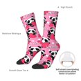 thumbnail image 4 of Logiee Panda Heart Valentine Pink Print Adult Socks for Men & Women,Calf Socks, Ankle Socks,Boots Socks,Breathable Casual Sock,Unisex Crew Socks, 4 of 6