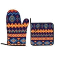 thumbnail image 2 of ZICANCN Oven Mitts and Pot Holders Sets, Boho Indian Seamless Background Baking Sets Kitchen Heat Resistant 4 Pieces, 2 of 8