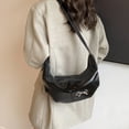 thumbnail image 4 of Bolso Dumpling Crescent Bag Mujer Lazo Metal Cuero PU Correa Ajustable Hobo, 4 of 9