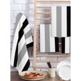 thumbnail image 2 of Black Gray Striped Kitchen Dish Towels for Drying Dishes Set of 2, Farmhouse Stripe Art Waffle Weave Microfiber Hand Tea Bathroom Towels Quick Dry & Absorbent Towel 15.7x23.6, 2 of 7