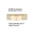 thumbnail image 3 of INSPIRE CHIC Women's Elastic Belts for Dresses Wide Belts Hook Buckle Retro Beige, 3 of 4