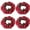 4PCS, variant on 2PCS Christmas Candle Ring Wreaths, Artificial Red Berries Candle Rings for Pillars Candle Holder, Christmas Table Centerpiece Family and Year Decoration