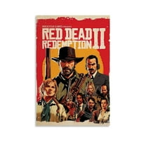 Red Dead Redemption 2 Game Canvas Poster RDR2 Game Print Canvas Posters Modern Family Bedroom, Office, And Living Room Wall Art Decor