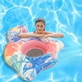 thumbnail image 4 of Pool Floats Inflatable Floating Lounger Chair Water Hammock Raft Swimming Ring Pool Float,Inflatable Pool Floats Adult Beach Floats Ocean Pool Chairs with Cupphones for Beach Lake Party, 4 of 6