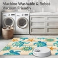 thumbnail image 5 of ODIKA 4'x6' Machine Washable Non-Slip Area Rug, Oceanic Seashore Creatures Driftwood Background Artwork High Traffic Rug, Beige, 426863, 5 of 7
