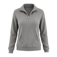 thumbnail image 7 of RongHuan Womens Quarter Zip Pullover Casual Long Sleeve Shirts Half Zip Sweatshirt Trendy Solid Corduroy Tops, 7 of 7