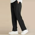 thumbnail image 2 of yillto Boys Girls Striped Track Pants Elastic Waist Straight Leg Sweatpants Joggers Loose Pant with Pockets, 2 of 7