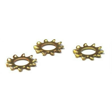 

#6 External Tooth Lock Washers / Steel / Zinc Yellow - 10000 Piece Carton