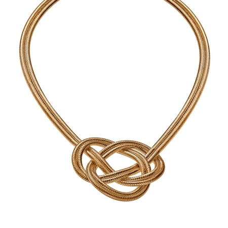 Woven Knot Necklace in 18kt Rose Gold-Plated Sterling Silver