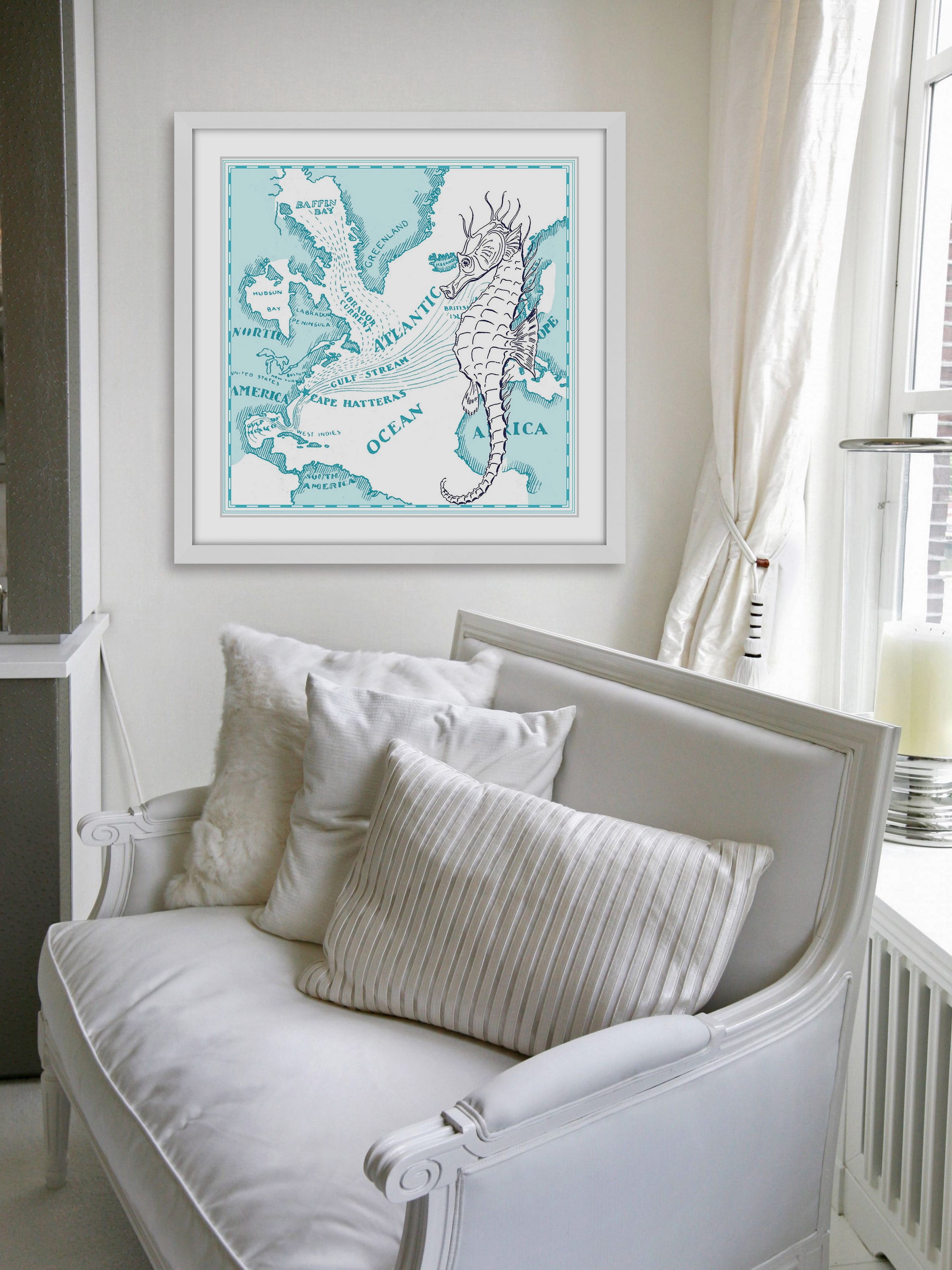 "Seahorse" Framed Painting Print