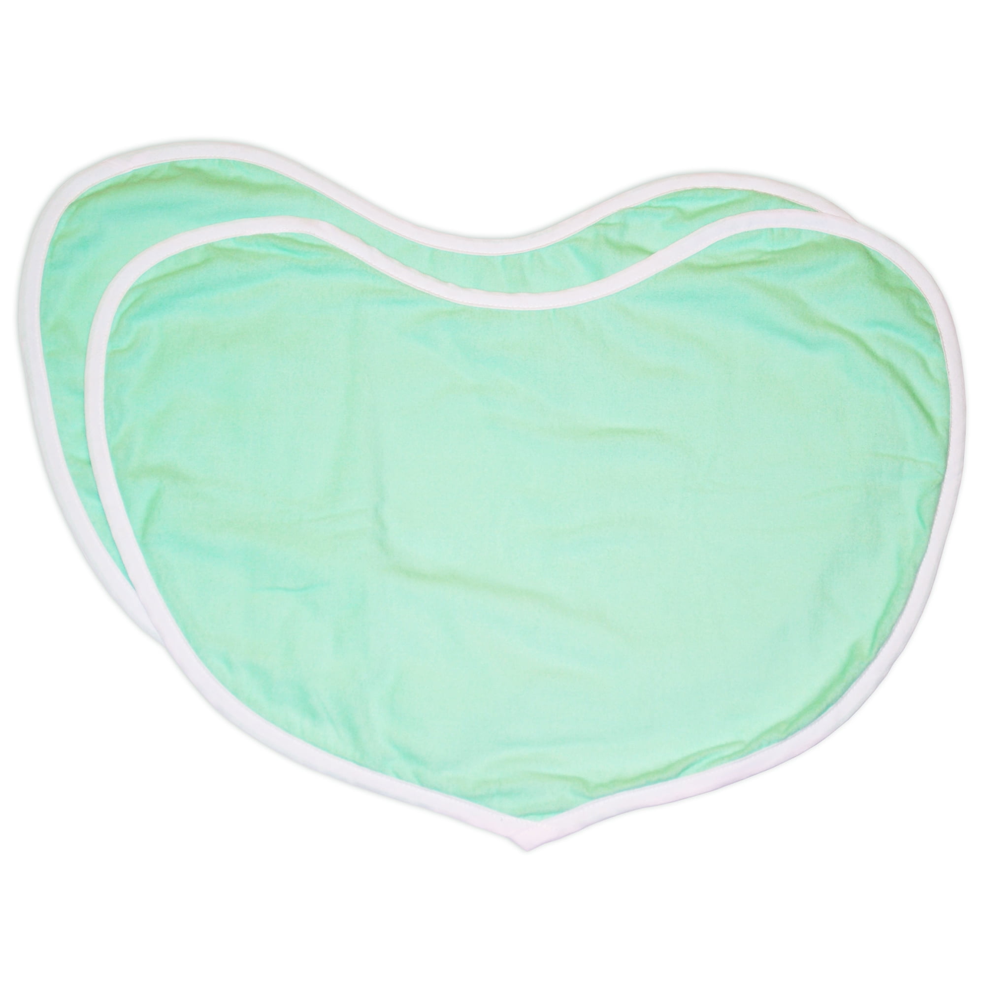 NuAngel 100% Cotton Large Contoured Burp Pads - Mint Green - 2 count, unisex