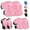 pink, variant on Kids Protective Gear Set Knee Pads for Kids 3-14 Years Toddler Knee and Elbow Pads with Wrist Guards 3 in 1 for Skating Cycling Bike Rollerblading Scooter- Black