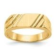 thumbnail image 1 of Solid 14k Yellow Gold Engravable Signet Ring (6mm) - Size 5.5, 1 of 1