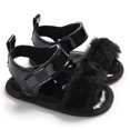 thumbnail image 1 of Walker Zapatos De Cuna Para Bebés Recién Nacidos De Bebé Princesa Flor Arco Suela De Algodón Primer Caminante Zapatillas De Deporte 0-18 Meses, 1 of 4