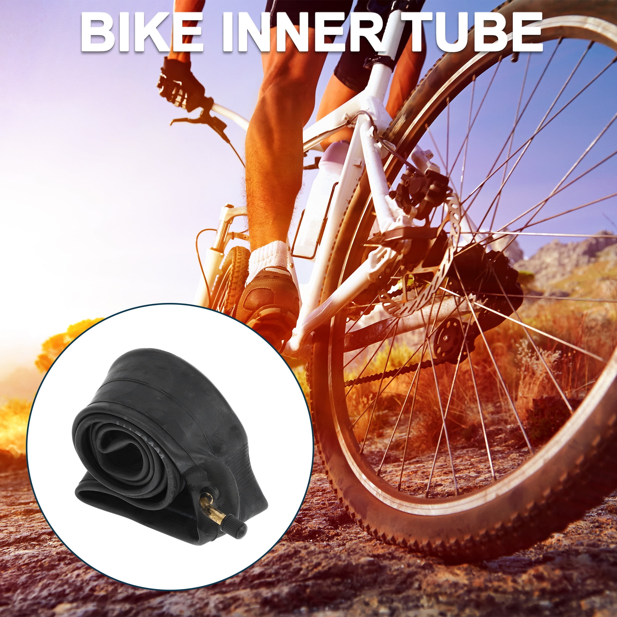 Unique Bargains Durable Bent Valve Bicycle Inner Tube 16x2.125