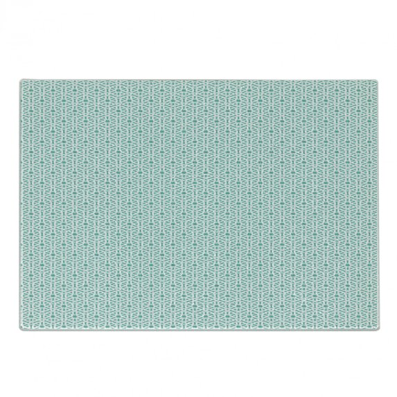 Abstract Cutting Board, Oriental Glazed Tile Looking Swirling Shape Patterns Marrakesh Art Motifs, Decorative Tempered Glass Cutting and Serving Board, in 3 Sizes, by Ambesonne