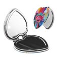 thumbnail image 1 of Qekee Trolls Band Together Print Compact Makeup Mirror Folding Mini Pocket Mirror Portable Hand Mirror Double-Sided 2 x 1x Magnification for Woman Girls-Heart Shape, 1 of 9