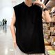 thumbnail image 5 of Camiseta sin mangas con capucha de verano, camiseta sin mangas holgada deportiva con cordón para hombres y mujeres, 5 of 8